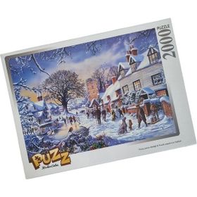 Keskin Color Kasabada Kış 2000 Parça Yapıştırıcı Hediyeli Puzzle