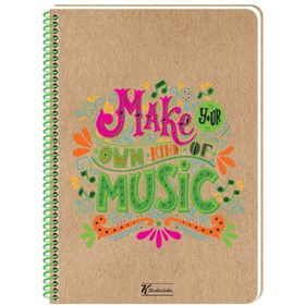 Keskin Color Kraft A4 100 Yp Doodles Sert Kapak Çizgili Spiralli Defter