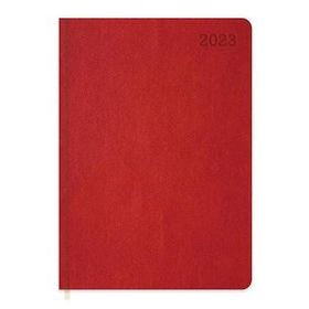 Keskin Color KRNST05048 2023 Yılı 16x24 cm Kırmızı Günlük Çizgili Termo Deri Ajanda