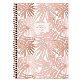 Keskin Color La Plume Spiralli Leaves Kahve Karton Kapak 80 Yaprak A4 Kareli Defter