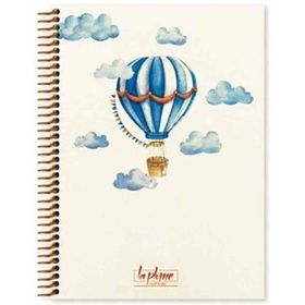 Keskin Color La Plume Spiralli Mavi Balloon Sert Kapak 80 Yaprak 17x24 Kareli Defter