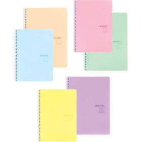 Keskin Color Pastel A4 120 Yaprak Spiralli Pp Kapak Seti 3 Kareli 3 Çizgili 6'lı Defter