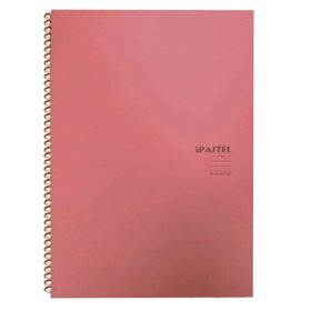 Keskin Color Pastel Note Spiralli Pembe Plastik Kapak 80 Yaprak 16,5x22,5 Çizgili Defter