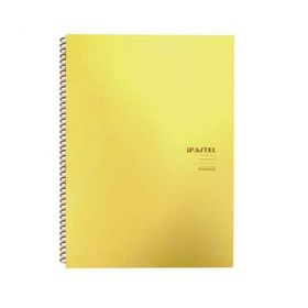 Keskin Color Pastel Note Spiralli Sarı Plastik Kapak 80 Yaprak 16,5x22,5 Çizgili Defter