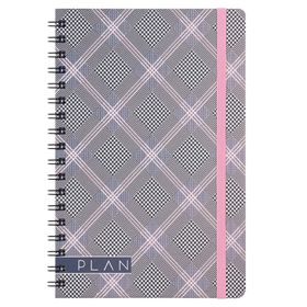Keskin Color Pembe 17x24 cm Ekose Kareli Plan Defter