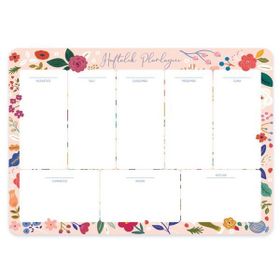 Keskin Color Pembe Çiçek 17x24 cm 52 Yaprak Haftalık Planner Blok