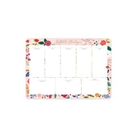Keskin Color Pembe Çiçek 17x24 cm 52 Yaprak Haftalık Planner Blok