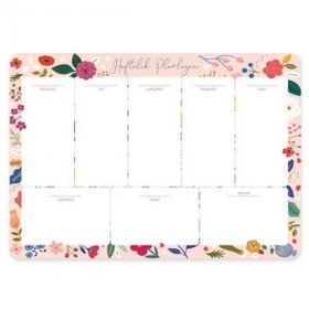 Keskin Color Pembe Çiçek 17x24 Haftalık Planner