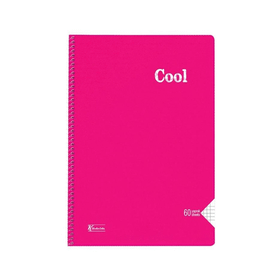 Keskin Color Plastik Kapak Dikişli Cool A4 60 Yaprak Kareli Defter