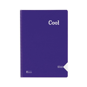 Keskin Color Plastik Kapak Dikişli Cool A4 60 Yaprak Kareli Defter