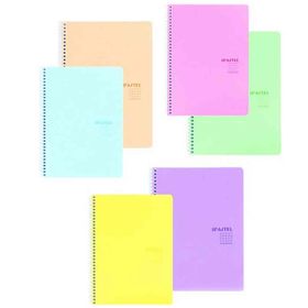 Keskin Color Plastik Kapak Spiralli Pastel Note 17x24 cm 100 Yaprak Çizgili Defter