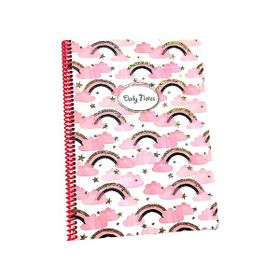 Keskin Color Princess Gökkuşağı Spiralli Karton Kapak 80 Yaprak 16,5X22,5 Çizgili - Renkli Defter