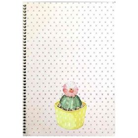 Keskin Color Saguaro 20x28 100 Yaprak Pembe Çizgili Spiralli Sert Kapak Defter