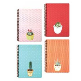 Keskin Color Saguaro Spiralli Kaktüs Sert Kapak 100 Yaprak 20x28 Kareli Defter