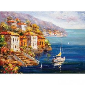 Keskin Color Sahilde Yelkenli 48x68 cm 1000 Parça Puzzle