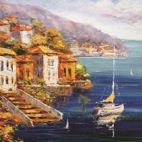 Keskin Color Sahilde Yelkenli 48x68 cm 1000 Parça Puzzle