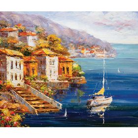 Keskin Color Sahilde Yelkenli 48x68 cm 1000 Parça Puzzle