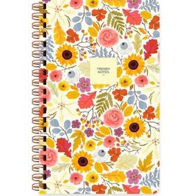 Keskin Color Sert Kapak Düz Çiçek Ayçiçeği 13x21 cm Spiralli Defter