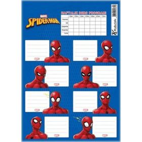 Keskin Color Spider Man Ders Proğramlı 3'lü Okul Etiketi