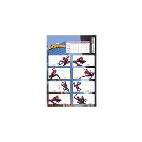 Keskin Color Spider Man Ders Proğramlı 3'lü Okul Etiketi