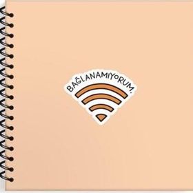Keskin Color Stickerlı Spiralli Sert Kapak Hisli Şeyler 16x15 cm 50 Yaprak Çizgili 6'lı Not Defteri