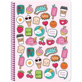 Keskin Color Sweet Fun Spiralli Plastik Kapak 80 Yaprak A4 Çizgili Defter