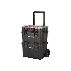Keter 17210365 Pack N Stack Hart Modular System 3 Katlı Tekerlekli Takım Çantası