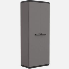 Keter Piu 3 Raflı Çok Amaçlı 166x68x39 cm Gri Plastik Dolap