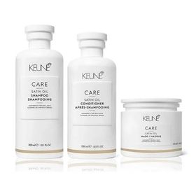 Keune Satin Oil 300 ml Şampuan + Satin Oil 250 ml Saç Kremi + Satin Oil 200 ml Saç Maskesi