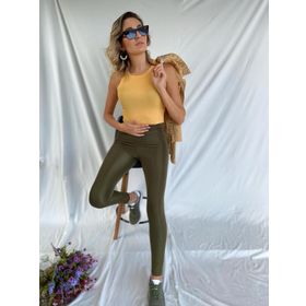 Key Moda Toparlayıcı Haki Kadın Disco Tayt