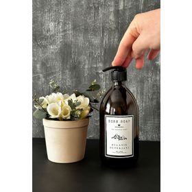 Khakma KBDB1 Amber Cam Bulaşık Deterjanı Şişesi 500 ml Sabunluk