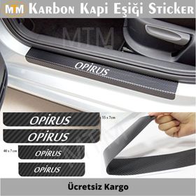 Kia Opirus 4 Adet Karbon Kapı Eşiği Sticker