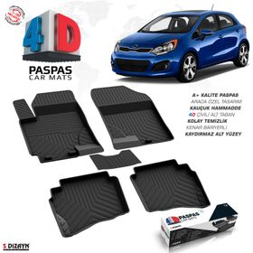 Kia Rio Profesyonel Havuzlu Ekonomik 4D Siyah Oto Paspası