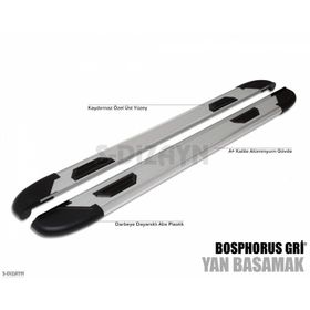 Kia Sorento 2 Gri 2010-2012 Bosphorus Yan Basamak