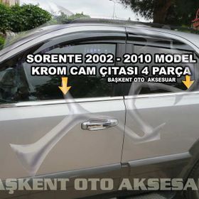 Kia Sorento 2002-2009 4 Parça Krom Cam Çıtası