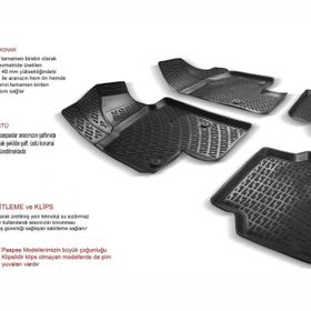 Kia Sorento 2003-2010 Siyah 3D Oto Paspas Seti