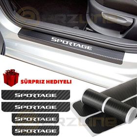 Kia Sportage 4 Adet Karbon Kapı Eşiği Sticker