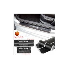 Kia Sportage 4 Adet Karbon Kapı Eşiği Sticker