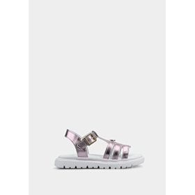 Kiddo 6024901416100 Pembe Kız Çocuk Düz Sandalet