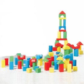Kidea 100 Parça Ahşap Renkli Blok