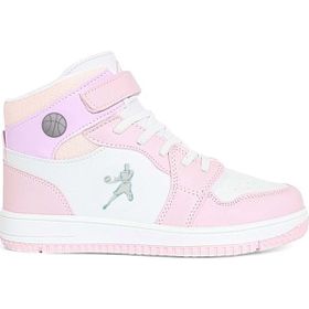 Kidessa 1517 Beyaz Pembe Anatomik Taban Unisex Çocuk ve Genç Boğazlı Sneakers Ayakkabı