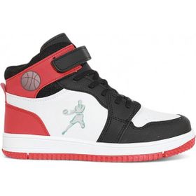 Kidessa 1517 Siyah Kırmızı Anatomik Taban Unisex Çocuk Boğazlı Sneakers Ayakkabı