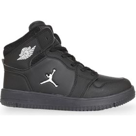 Kidessa NKT01517-Siyah Anatomik Taban Unisex Çocuk Boğazlı Sneakers Ayakkabı