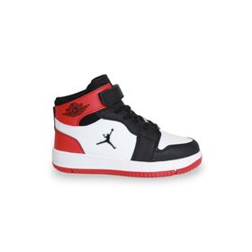 Kidessa NKT01517 Siyah Kırmızı Anatomik Taban Unisex Çocuk Boğazlı Sneakers Ayakkabı