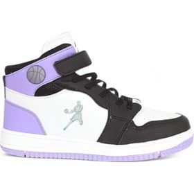 Kidessa NKT01517 Siyah Mor Anatomik Taban Unisex Çocuk Boğazlı Sneakers Ayakkabı