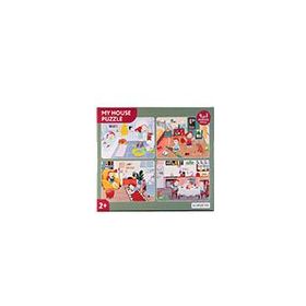 Kidmosfer My House Evin Bölümleri 4'ü 1 Arada Puzzle