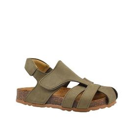 Kids A More Arezzo Haki Deri Unisex Çocuk Sandalet