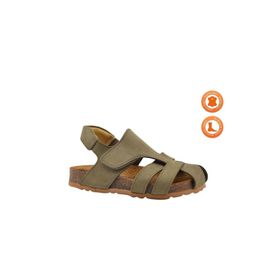 Kids A More Arezzo Haki Deri Unisex Çocuk Sandalet