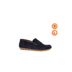 Kids A More Arlon Lacivert Tek Cırtlı Deri Erkek Çocuk Loafer Ayakkabı