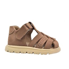 Kids A More Galler Kum Hakiki Deri Tek Cırtlı Arkası Kapalı Unisex Bebek Sandalet
